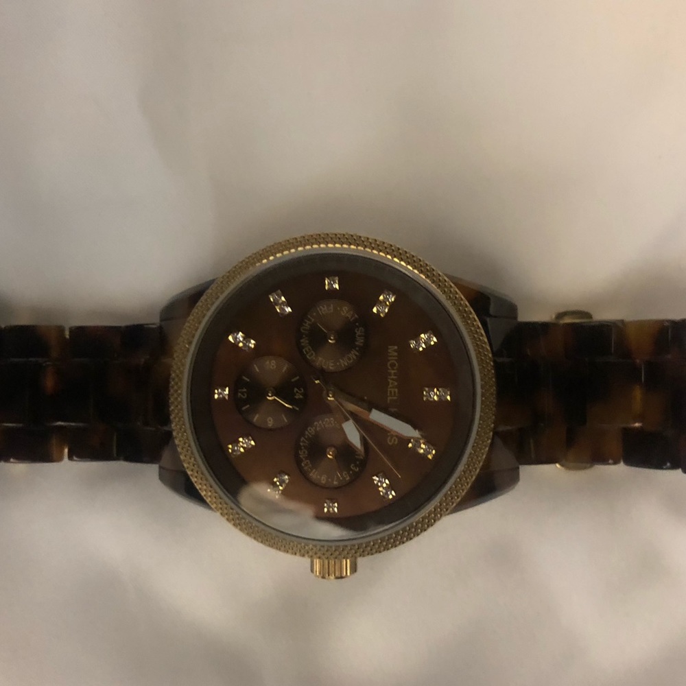 Michael Kors tortoise shell watch